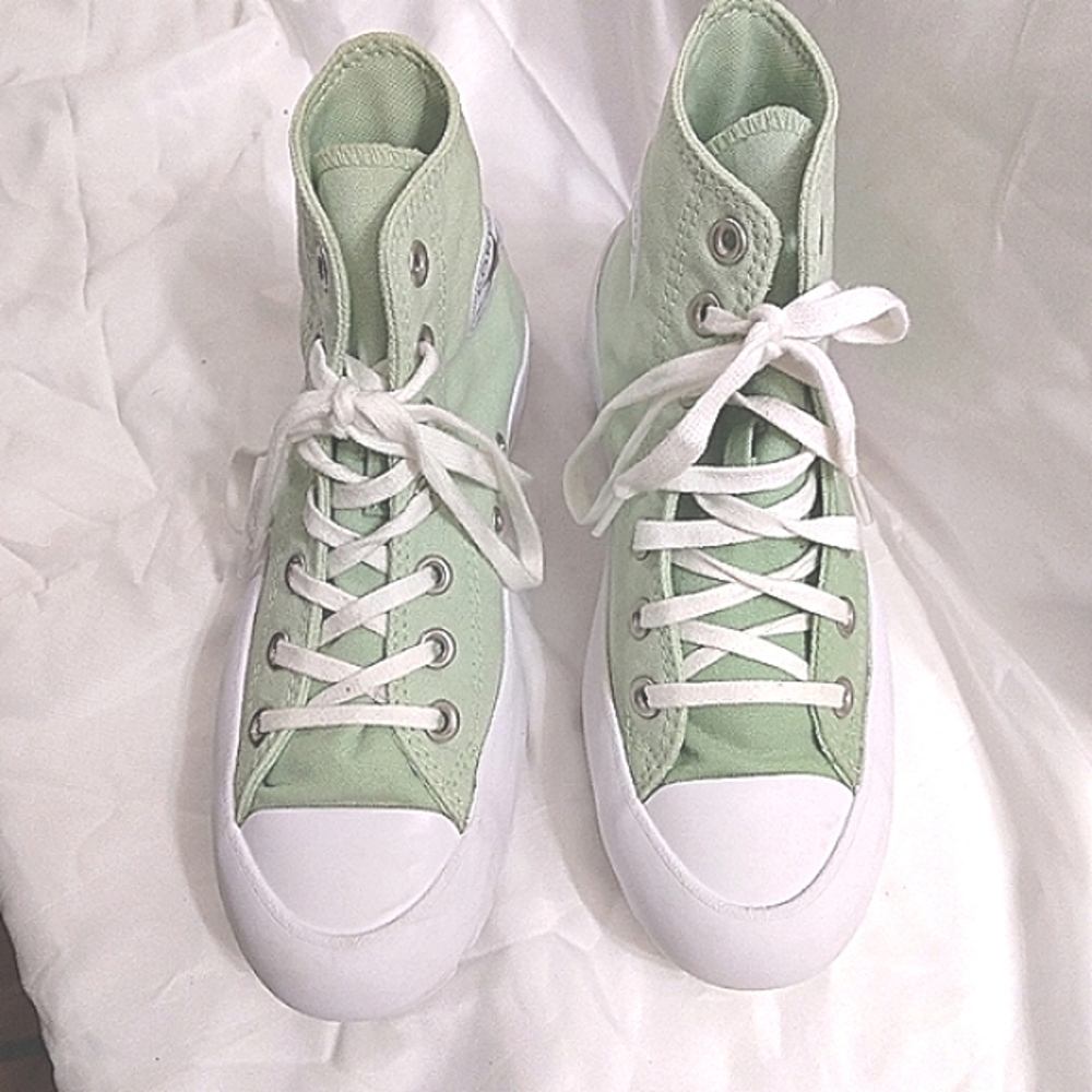 Converse Women Ct All Star Lugged Hi Green Casual Size 7 - Picture 4 of 8